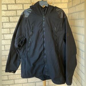 Timberland Earthkeepers Men’s Zipper Front Utility Jacket Leather Shoulder Patch